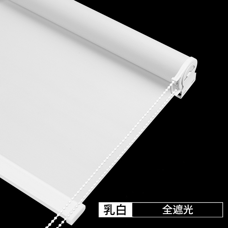 [thickened full blackout] white / Printed logo pattern