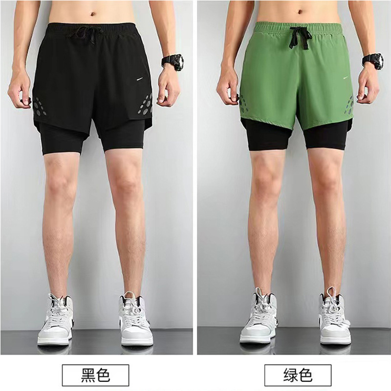 Summer Lined Breathable Training Sports Running Track and Field Fitness Sports Shorts Three-Point Quick-Drying Marathon Leisure Summer Lined Breathable Training Sports Running Track and Field Fitness Sports Shorts Three-Point Quick-Drying Marathon Leisure