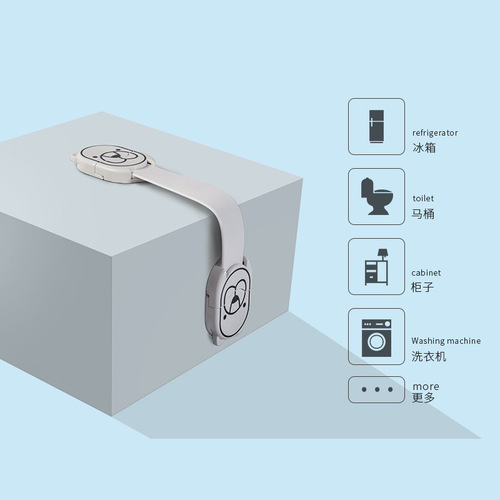 Baby safety lock extended soft lock cute cartoon safety protection refrigerator lock baby anti-pinching