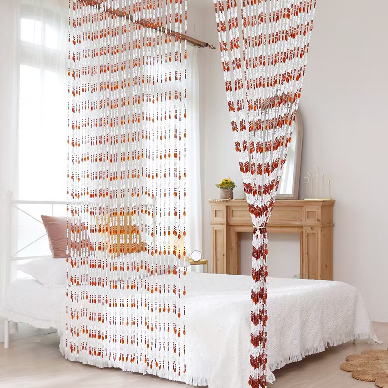 Separates Beaded Door Curtain 1*2m Acrylic Tassel Bead Curtain Used for Room Separation Wedding Decoration