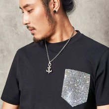 新款口袋水钻烫钻贴衣服胸章牛仔裤T恤口袋水晶烫片烫图源头工厂