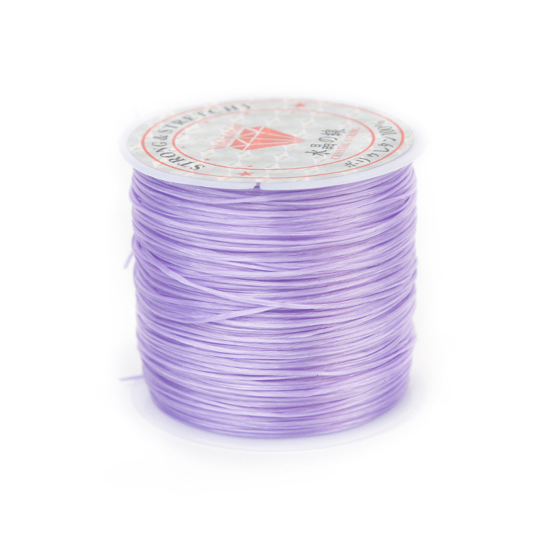 Suministro 0,8mm cuentas de cristal planas hilo elástico extensión del pelo accesorios DIY material de cuentas cuerda pulsera cuerda al por mayor