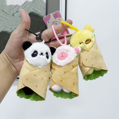 ネット有名人パンケーキ動物ロールぬいぐるみペンダントかわいいカピバラクマ人形人形バッグペンダントキーホルダー