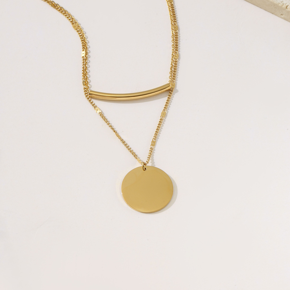 Linglang 18K Gold Plated Necklace Chain Simple Gold Layered Necklace Dainty Gold Jewelry Gift for Women