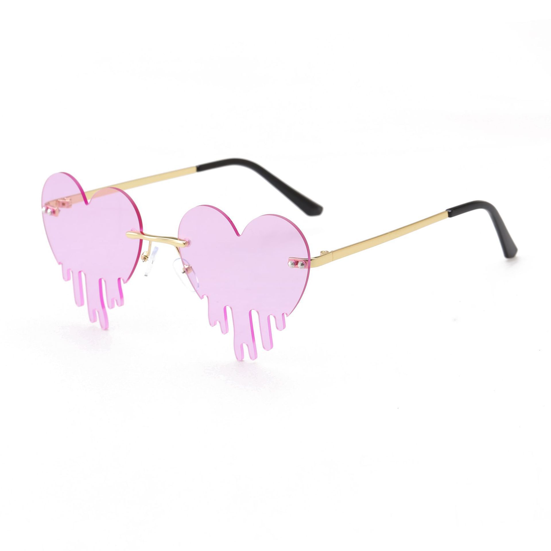 Gafas de sol de fiesta de amor de moda Europa y América derritiendo personalidad amor lágrimas gafas de sol hombres y mujeres tendencia sunglasses