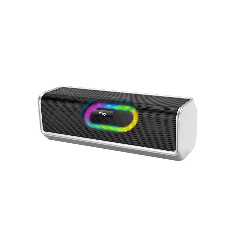 ワイヤレスbluetoothスピーカーの長いクールなカラーライト家庭用カードラジオパソコンのデスクトップ上のサブウーファ音響|undefined
