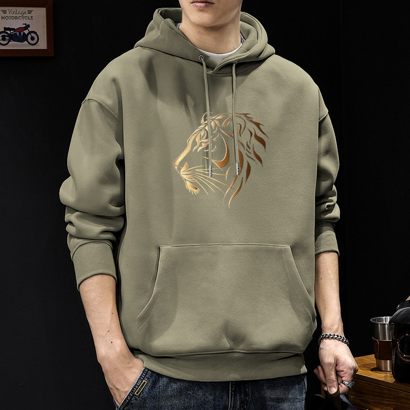 Avena gris sudadera con capuz Regular - 2558