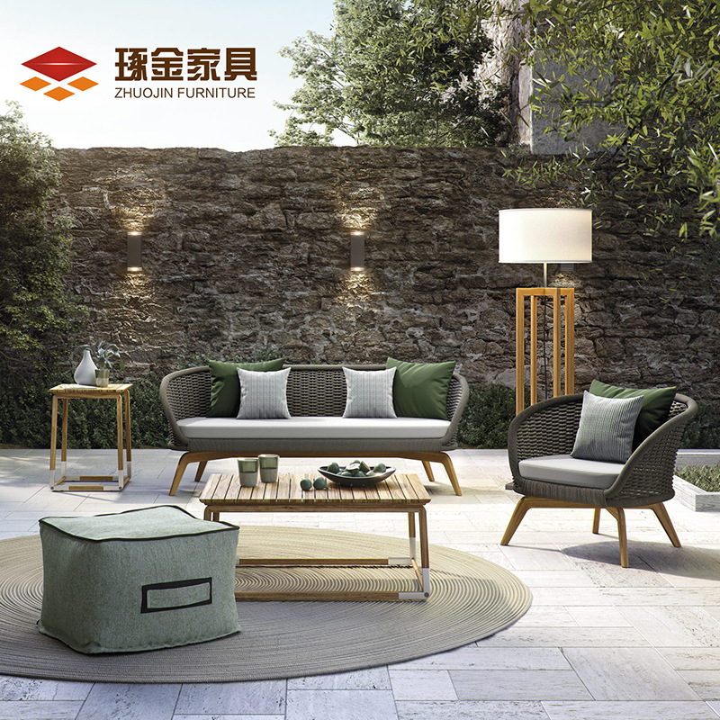 室外家具組合北歐編藤藤藝沙發 戶外別墅庭院陽台藤編沙發椅組合