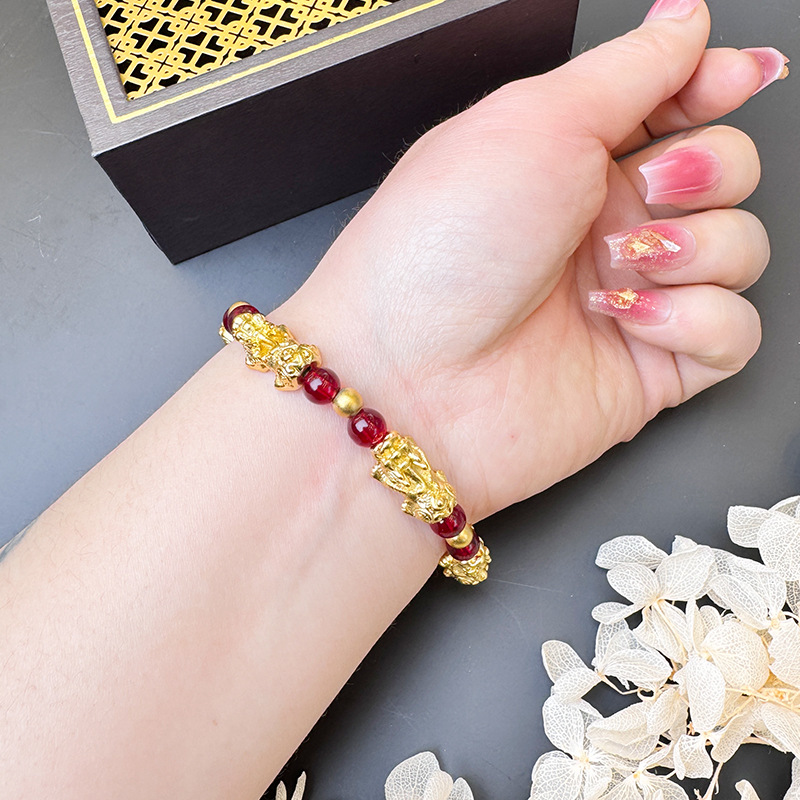 China Feng Gu Fasha Jin Zheng pulsera auspiciosa retro hegemónica Ruyi joyas de mano brazalete accesorios Yiwu al por mayor image 4