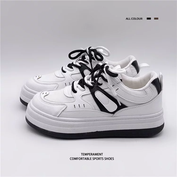 Легкая спортивная обувь на толстой подошве в гонконгском стиле для женщин, весна 2025 года, корейский стиль, модная обувь в уличном стиле, модная обувь в стиле ретро, ​​спортивная обувь