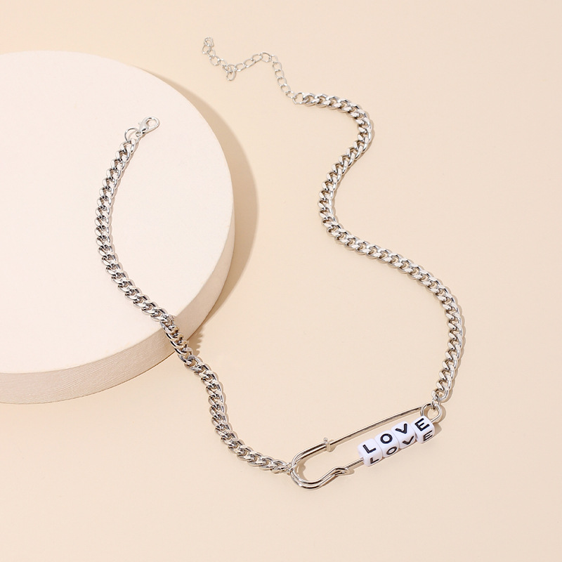 27g Weight Necklace Classification Wedding, Travel Occasion Women'S Gender Fashion Style Silver Color New Simple Necklace 2