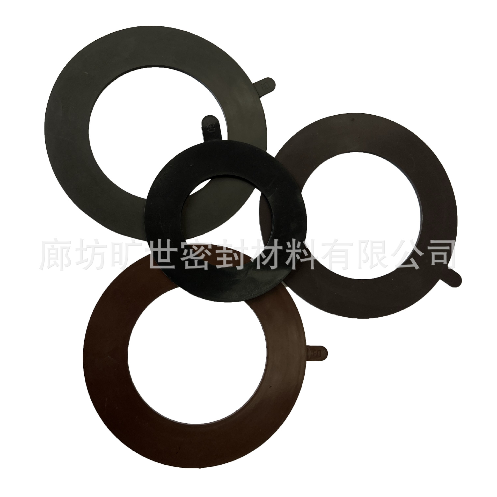 国标氟橡胶法兰垫片RF面2mm管道阀门密封垫耐高温耐酸碱耐腐