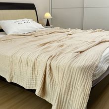 纯棉六层被素色成人家用纱布毯吸汗柔软舒适毛巾被跨境a类盖毯