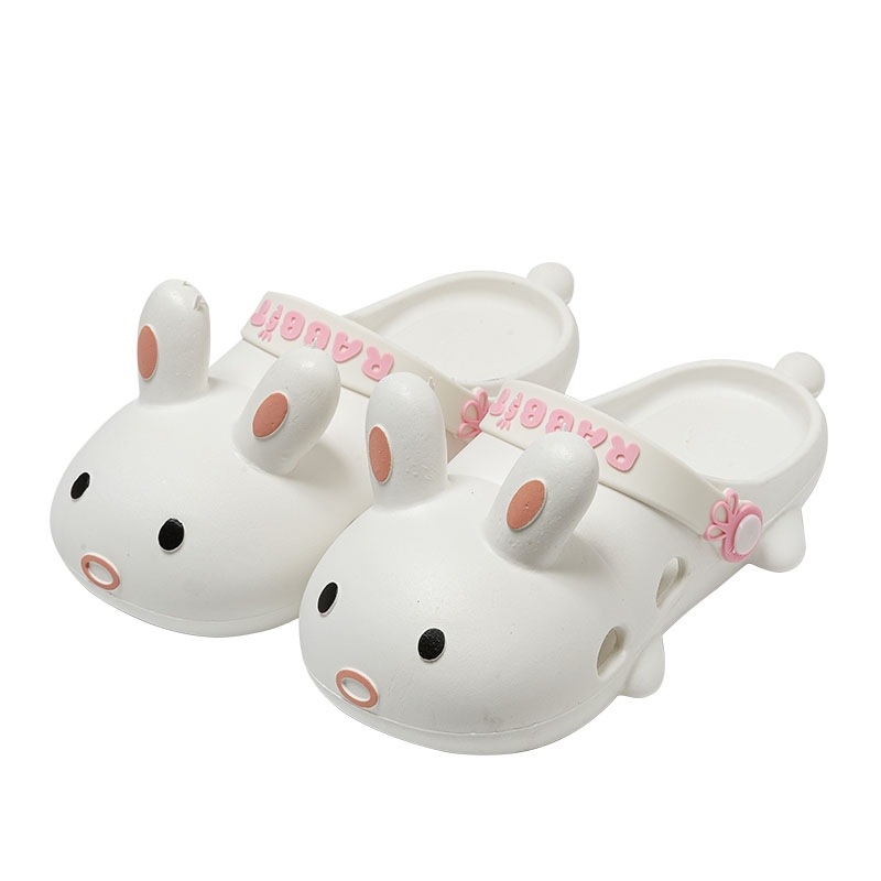 Zapatillas de conejo estilo crocs | Sandalias antideslizantes para niñas