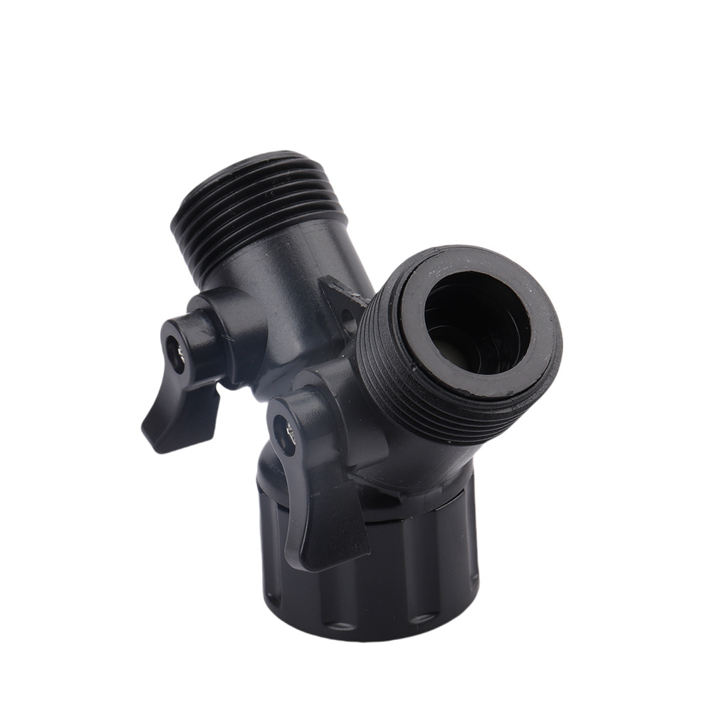 Lavadora grifo desviador conector de tres vías y pezón de plástico en forma de Y uno en dos conector de pezón de cobre 4 / 6