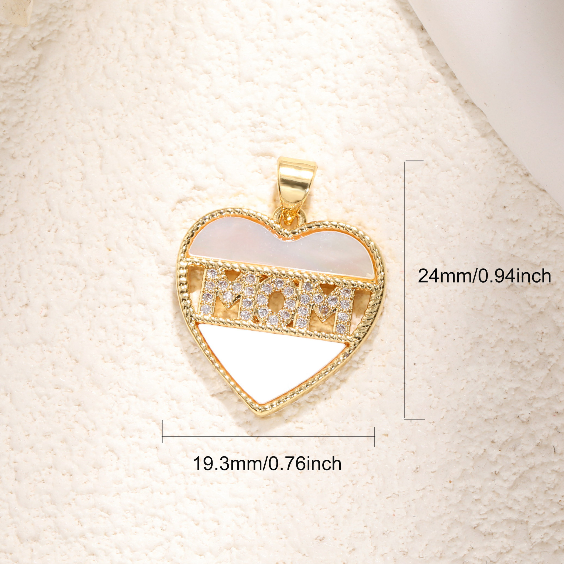1 Piece Copper Vocabulary Words/Name Heart Shape Polished Pendant display picture 3
