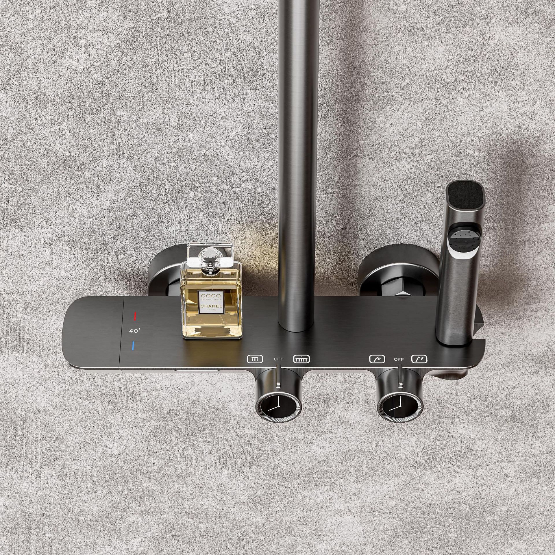 Juego de ducha de comercio electrónico transfronterizo de Guangdong, temperatura constante simple, ducha grande con pistola rociadora, ducha grande sobrealimentada para el hogar