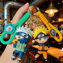跨境新款火影忍者钥匙扣软胶公仔书包挂件钥匙链汽车挂饰礼品批发