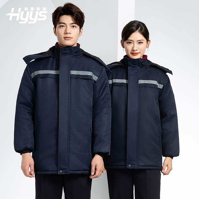 Зимняя рабочая одежда на заказ на флисовой подкладке, Толстая теплая длинная холодостойкая холодильная камера, мастерская с принтом и вышивкой, хлопковая стеганая куртка