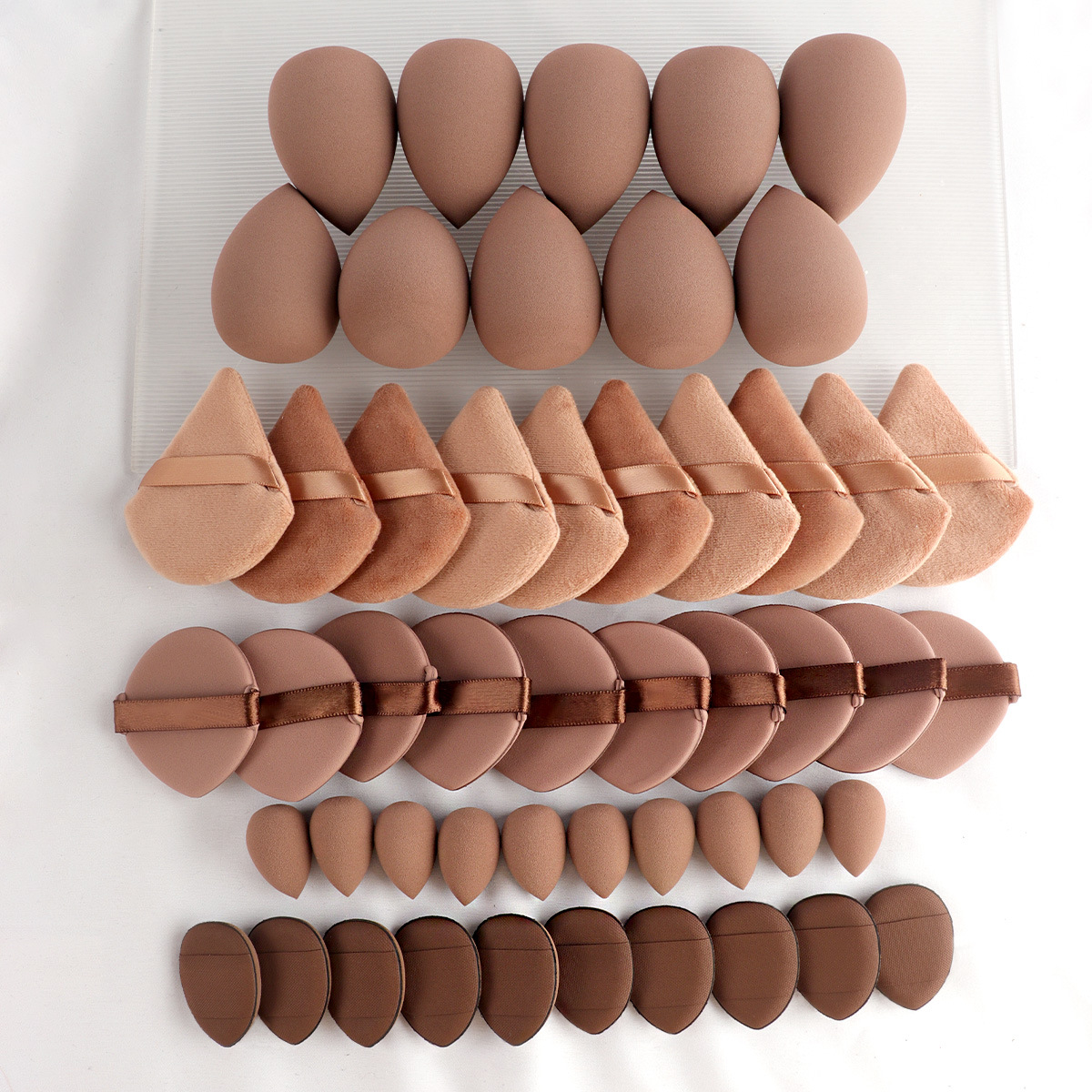50PC polvo de maquillaje completo conjunto de dedo de aire de algodón polvo de maquillaje huevo de belleza