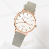 豆蔻 Capacious dial, golden matte belt, watch, wholesale, pink gold