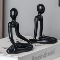 Niche Abstract Figure Thinker Plastic Craft Cute Miniature Room Decor Art Living Room Ornament