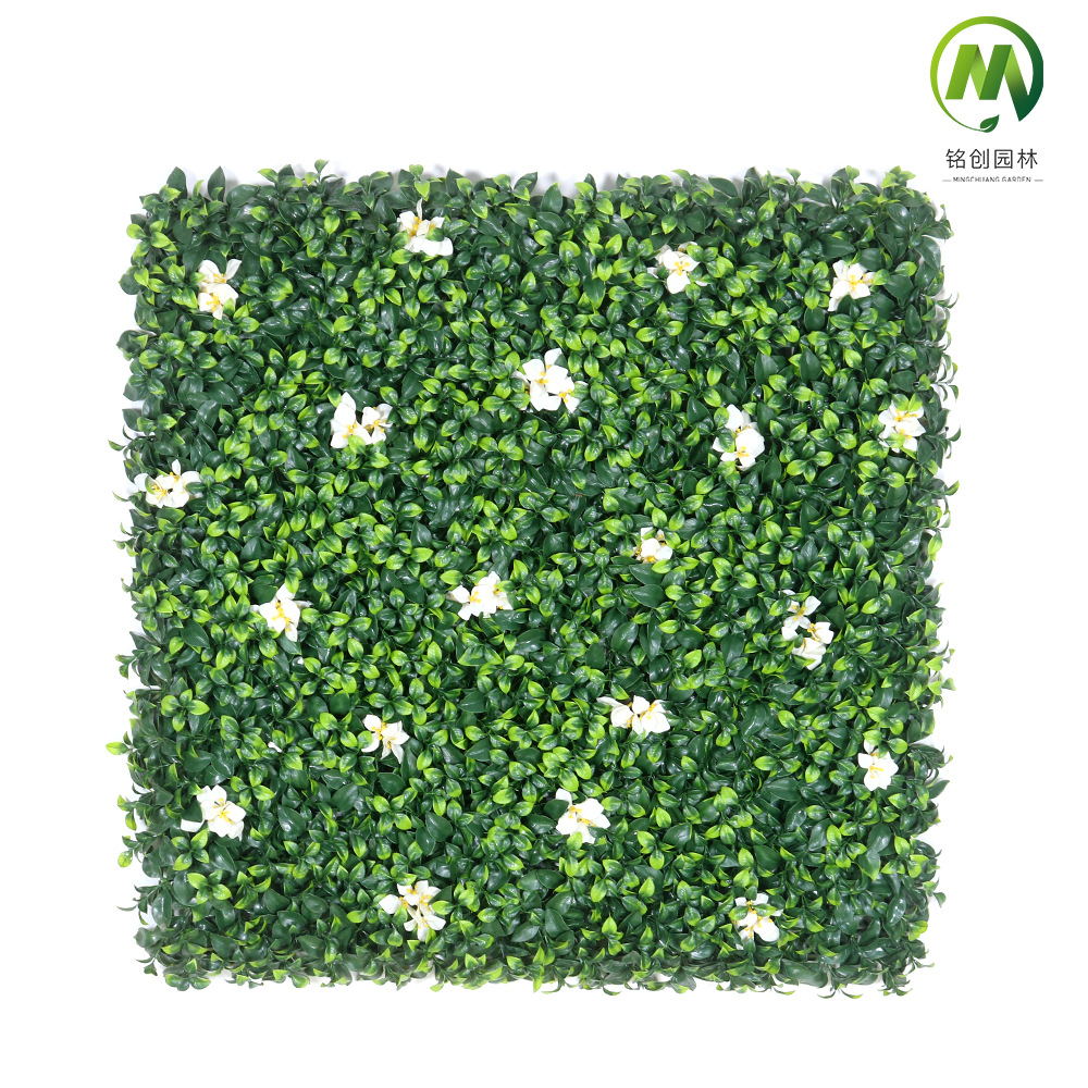 Pared de planta de simulación Pared de planta verde Pared de fondo de cabeza de puerta de césped decorativo Pared de planta de simulación anti-UV