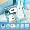 Blue 520 thermostatic cup + bouquet + spoon + greeting card + flashing light + raffia + eye protection device