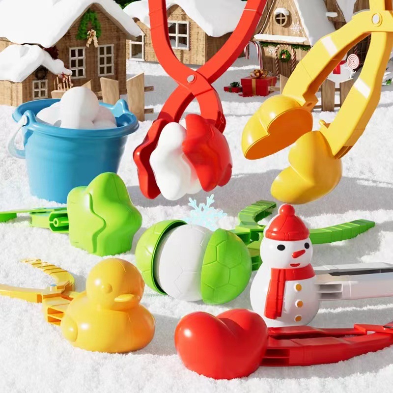 雪球夹玩具儿童玩雪工具夹子打雪仗夹雪神器小鸭子冬天堆雪人装备