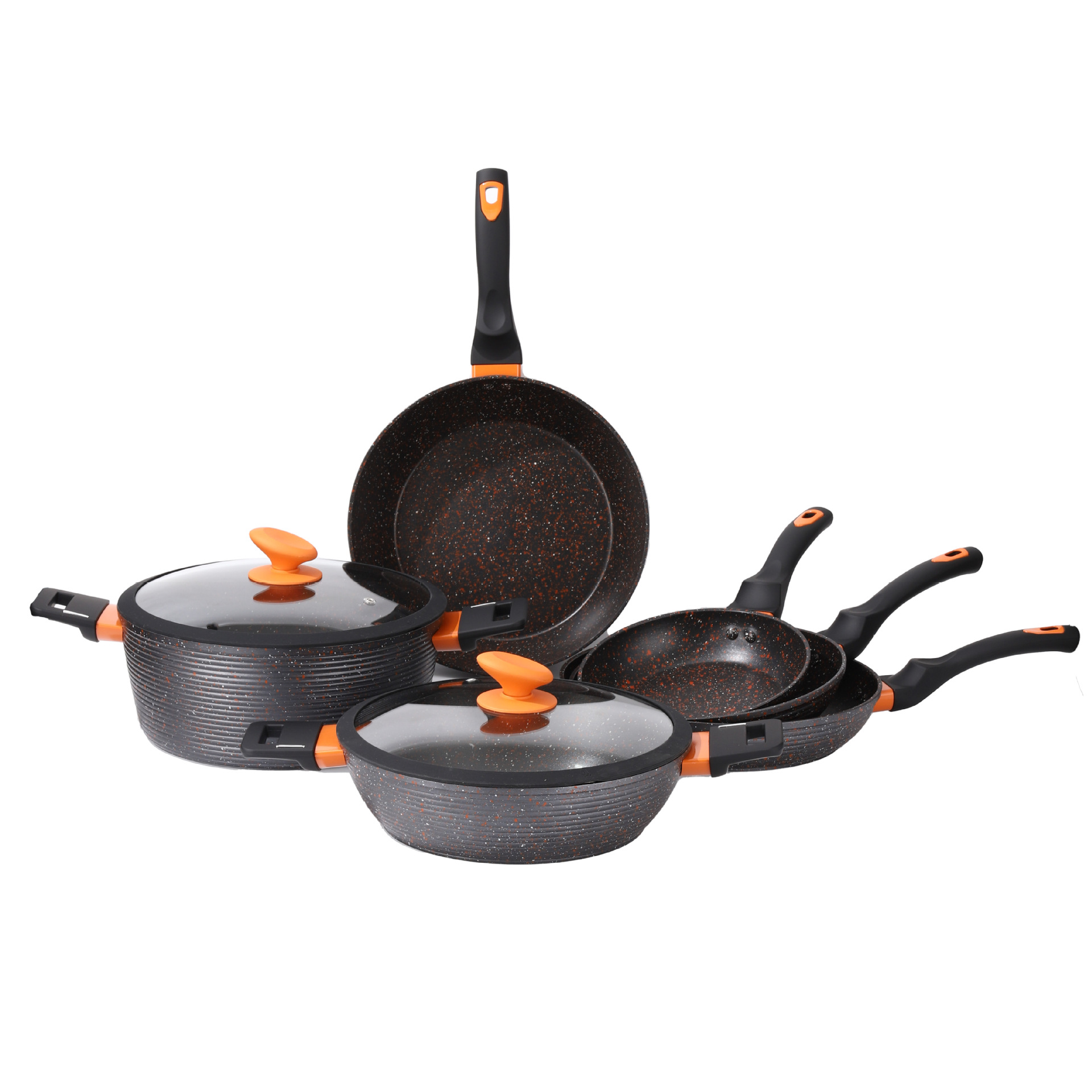 Yipinhong crossover Maifan Stone sartén antiadherente sin humo de aceite Sartén de estilo occidental para el hogar Sartén de sopa Set al por mayor