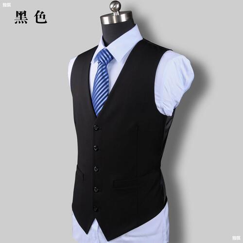 Suit vest, men's suit vest, men's slim fit billiard logo embroidery best man's group clothing plus size vest