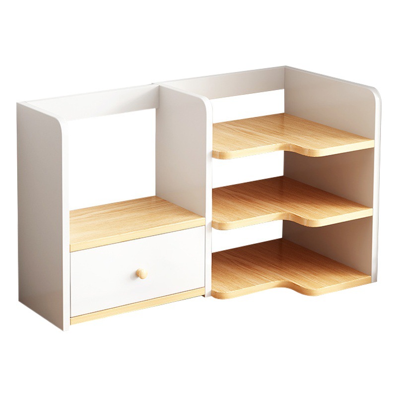 Escritorio de oficina estantería almacenamiento estante estudiante escritorio almacenamiento estante dormitorio escritorio simple multi-capa pequeña librería