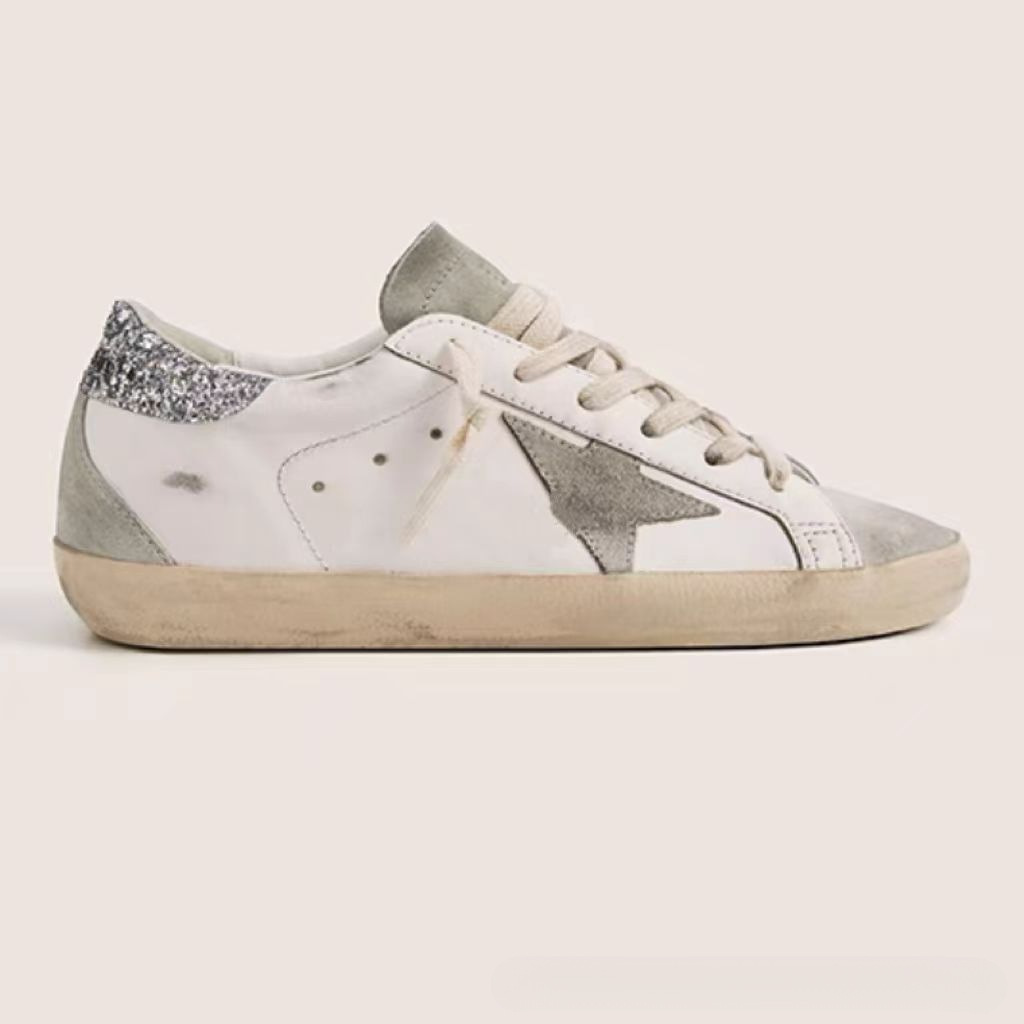 Clásico universal casual coreano GG hacer viejas estrellas pequeñas zapatos sucios zapatos de skate para hombres aumentan la altura interior de zapatos sucios de piel de vaca pequeños zapatos blancos