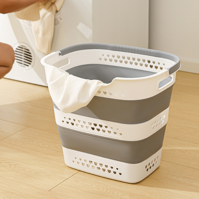 Dirty Clothes Basket Household Dirty Clothes Storage Basket Laundry Basket Bathroom Clothes Basket Large Capacity Foldableable Dirty Clothes Basket
