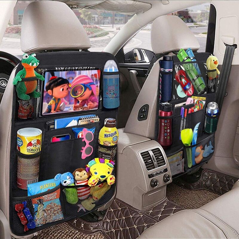 Car Storage Bag, iPad Storage Organizer, Universal Car Storage, Baby Storage, Rear Seat Anti-Kick Mat