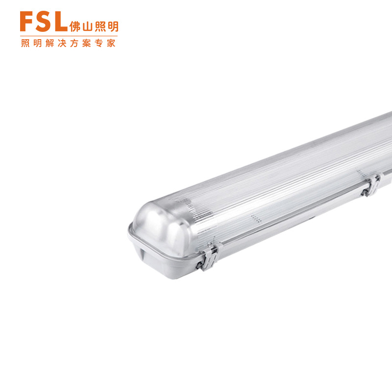 FSL Foshan Lighting T8 tubo de lámpara LED soporte de lámpara de tres pruebas impermeable a prueba de polvo a prueba de humedad tubo simple y doble lámpara fluorescente integrada
