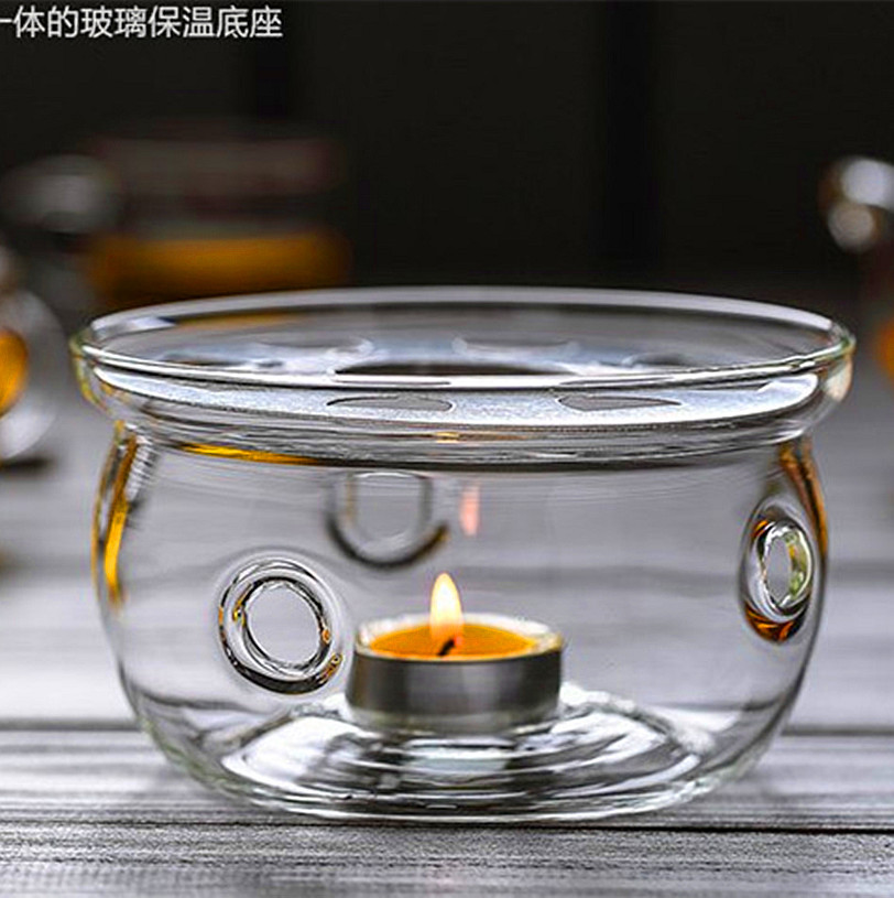 耐熱玻璃茶具圓形加熱底座 暖茶器溫茶器 玻璃保溫底座溫茶器茶具
