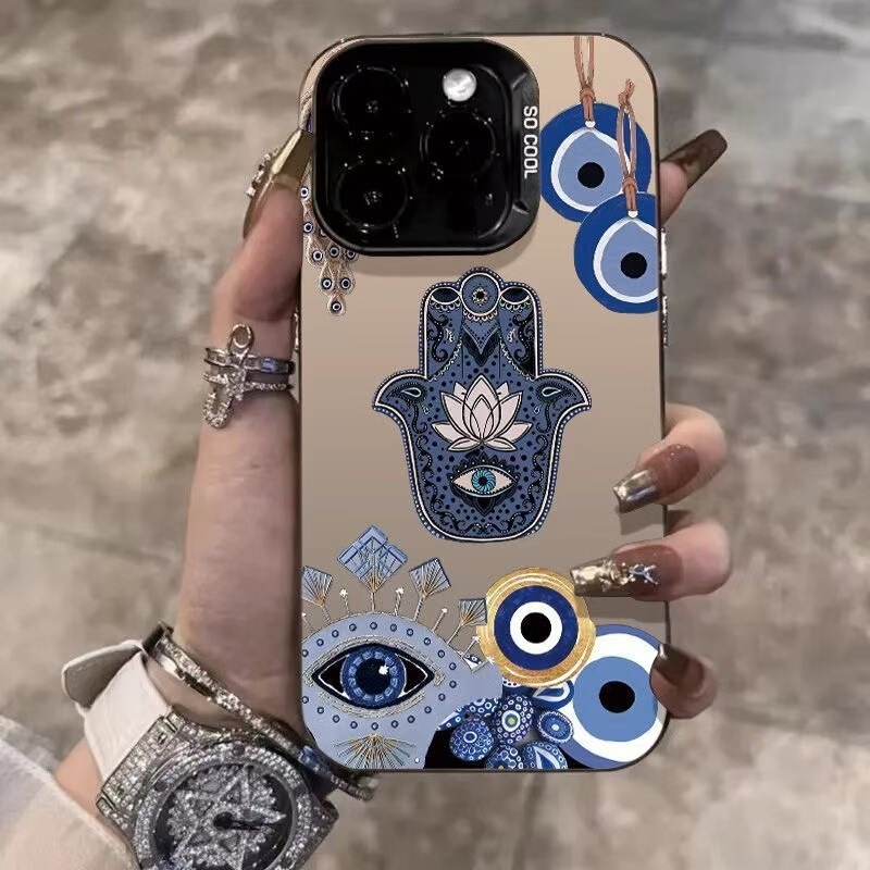Blue Evil Eye Case Suitable for Apple 17Air Mobile Phone Case Iphone16Pro Cross-Border 15Pro New Model 14Pro