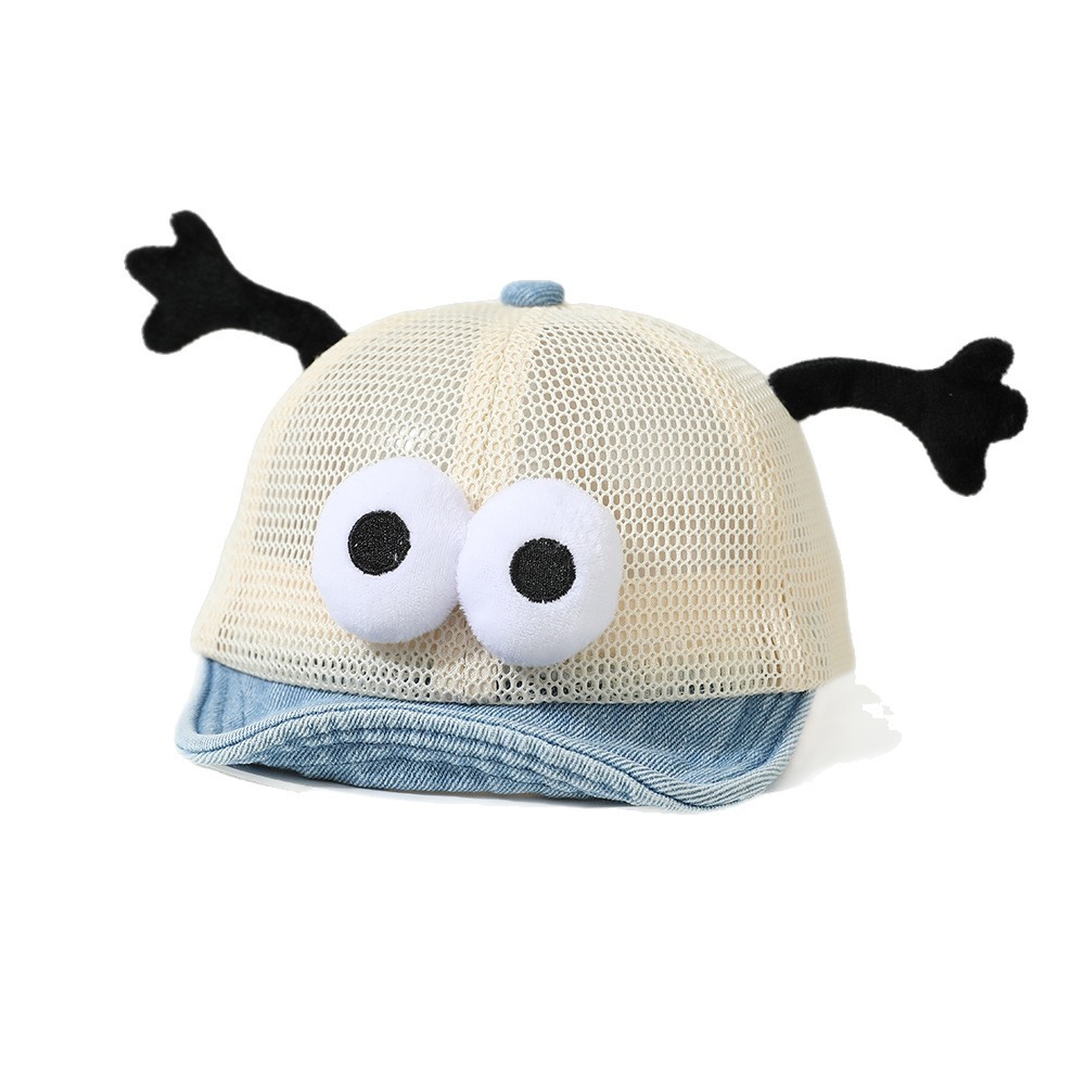 Sombreros para bebés de verano delgados vaqueros de malla transpirables gorras de pato para niños y niñas de mes pequeño sombrero de béisbol protector solar