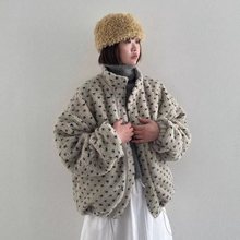 已出货 chic 韩版爱心羊羔毛 夹棉 加厚棉衣外套