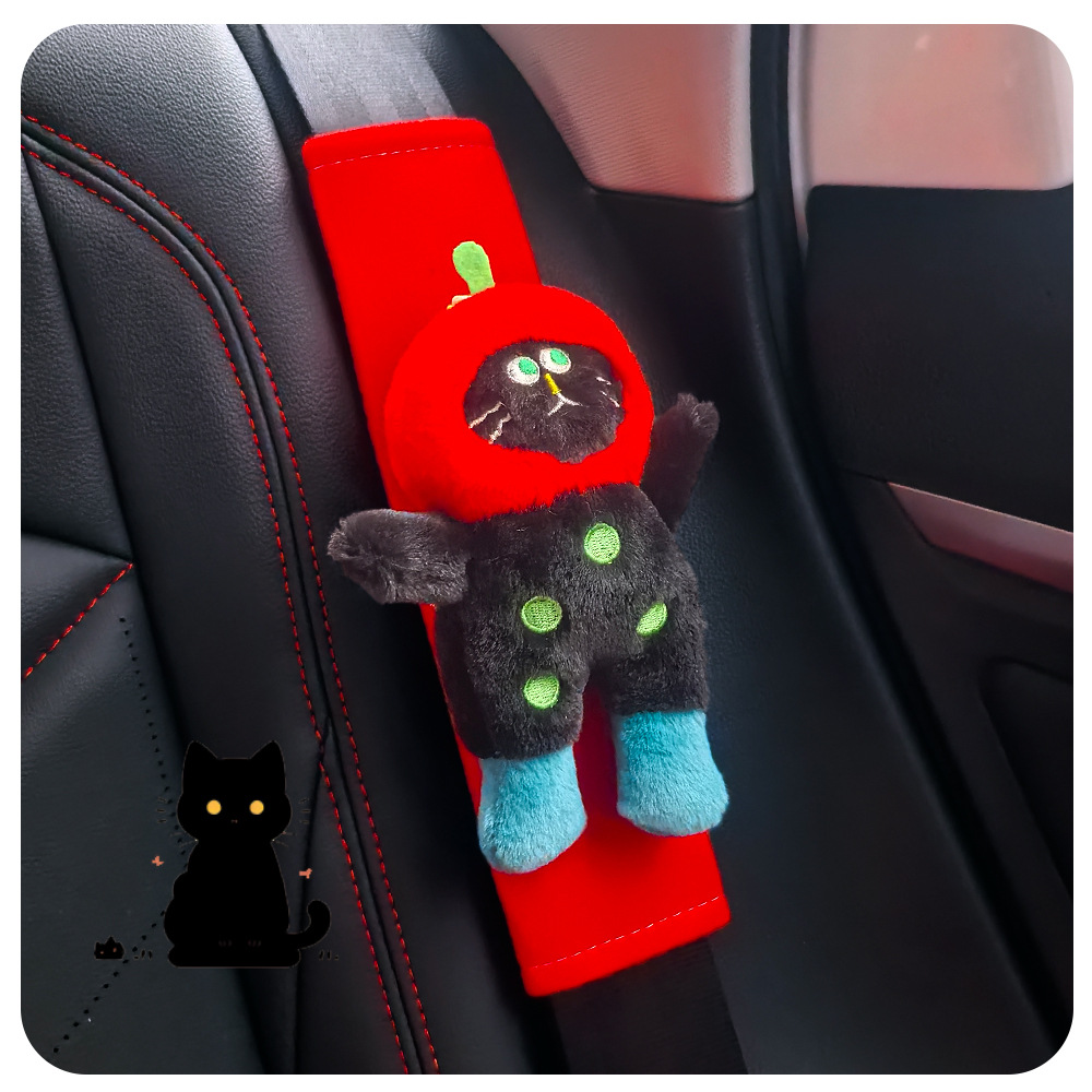 Car Seat Belt Cover Shoulder Pad Cute Plush Cartoon Car Seat Belt Decoration Car Shoulder Strap Shoulder Pad for Women