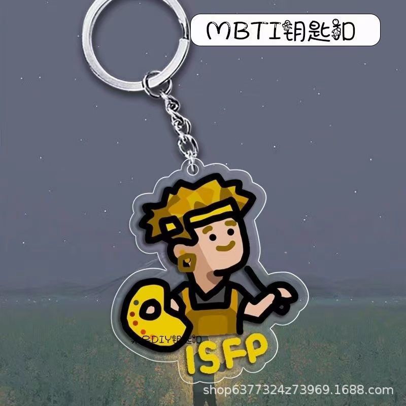 MBTI16 personalidad mochila colgante llavero acrílico accesorios periféricos regalos de dibujos animados adornos divertidos