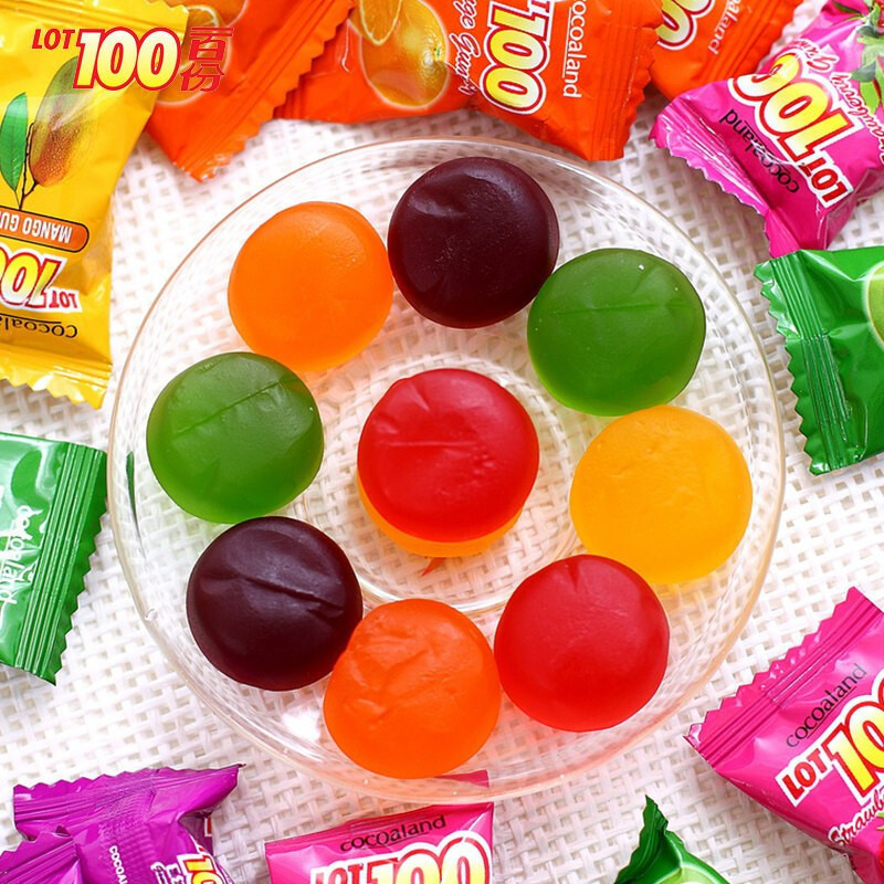 马来进口LOT100一百份100分软糖150gQQ果汁水果芒果味喜糖零食品|undefined