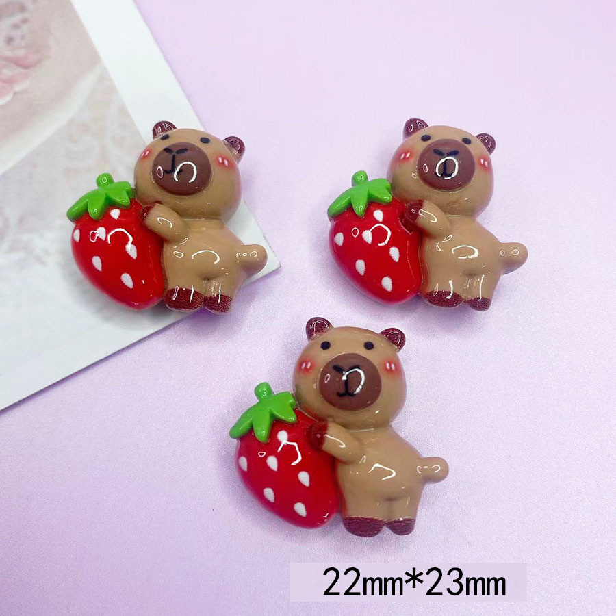 Nuevo cuero de tarjeta de dibujos animados, accesorios de resina de bricolaje de frutas, pegamento de crema, parche de carcasa para teléfono móvil, hebilla de zapatos, accesorios para el cabello, parche para refrigerador