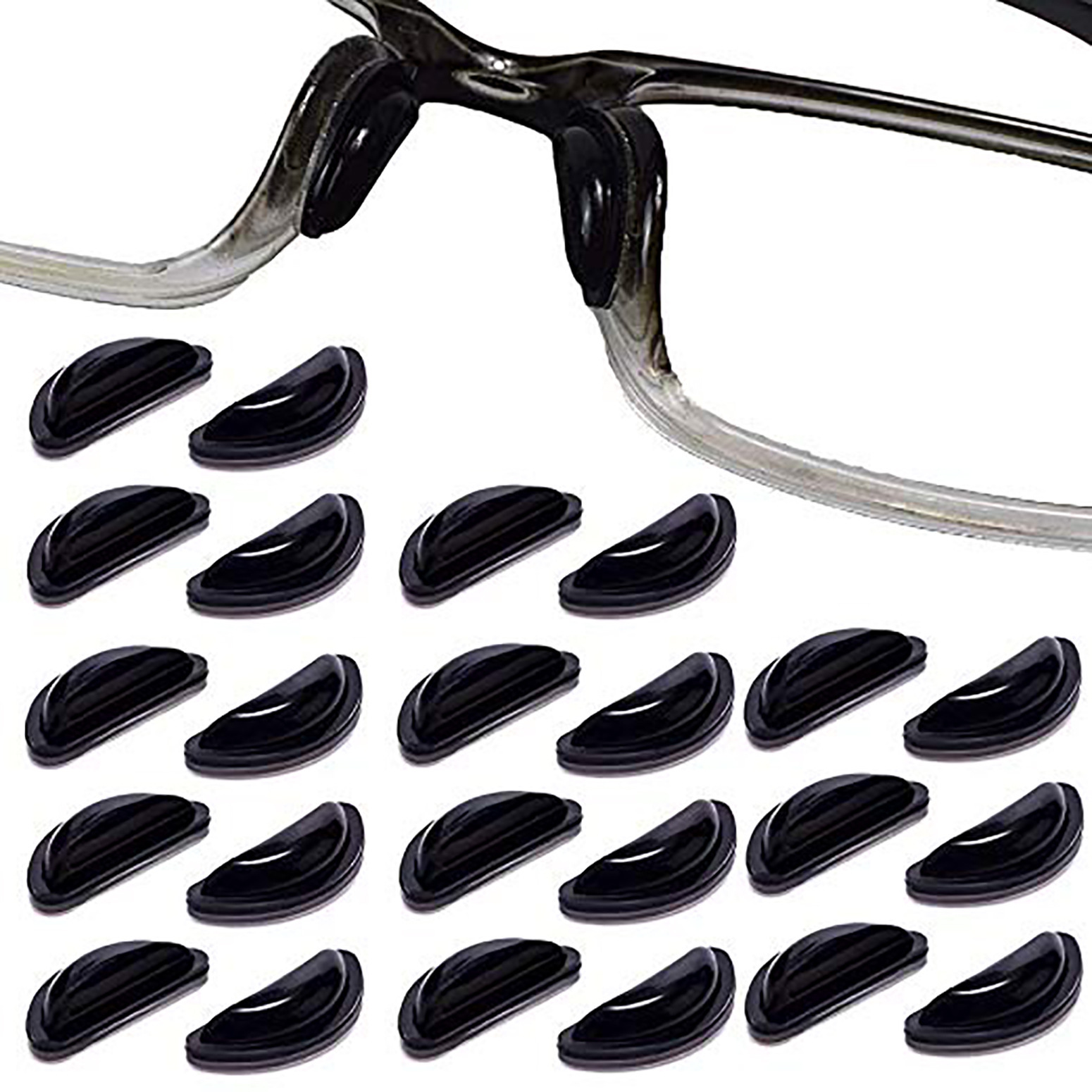 Glasses Nose Pads D-Shaped Silicone Nose Pads Heightening Non-Slip Nose Pads Non-Marking Nose Pads Glasses Accessories Sunglasses Nose Pads