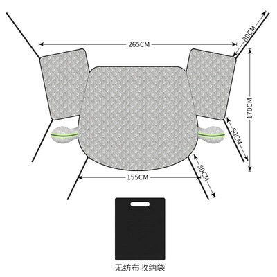 Car snow shield, windshield snow cover, sunshade, frost - 4024b-silver-thickened-and-enlarged-three-window-car-front-cover-with-6-magnets-for-snow-protection