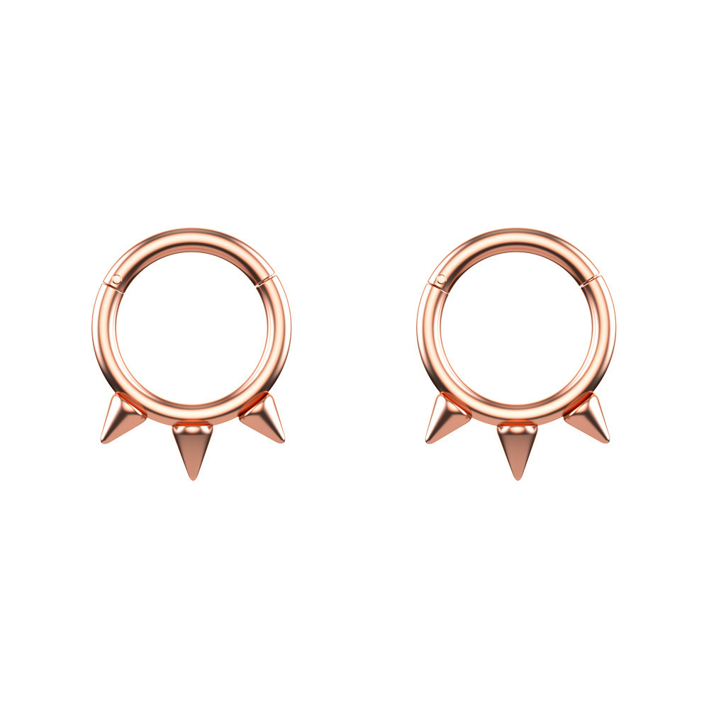 Fashion Solid Color Stainless Steel Plating Nose Ring 1 Piece