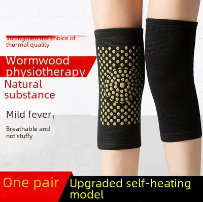 Wholesale four-sided bomb Wormwood knee cover warm moisture absorption protection joint sheath for men and women the elderly cold leg guards