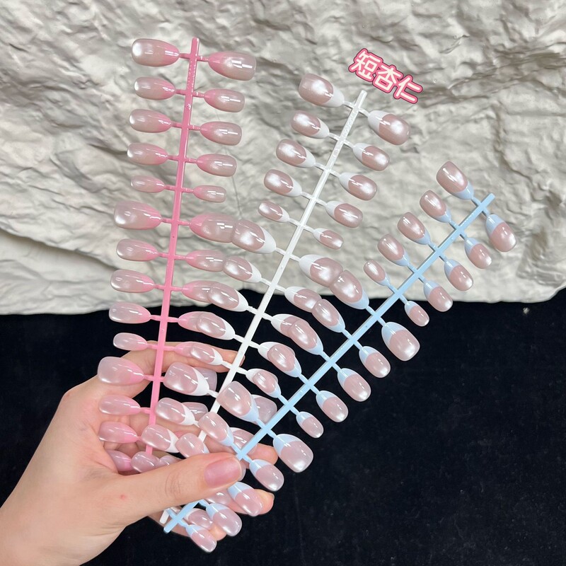 2026 Cross-Border 30-Piece French-Style New High-End Pure Desire Temperament Nail Polish Gel Spray-On Pre-Made Nails Wearable Nails 2026 Cross-Border 30-Piece French-Style New High-End Pure Desire Temperament Nail Polish Gel Spray-On Pre-Made Nails Wearable Nails