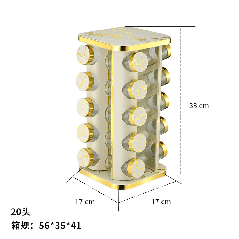 20 cabezas doradas cuadradas (56 * 35 * 41)